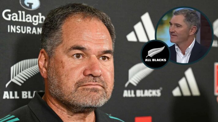 All Blacks head coach Dave Rennie and former fly-half Stephen Donald (inset).