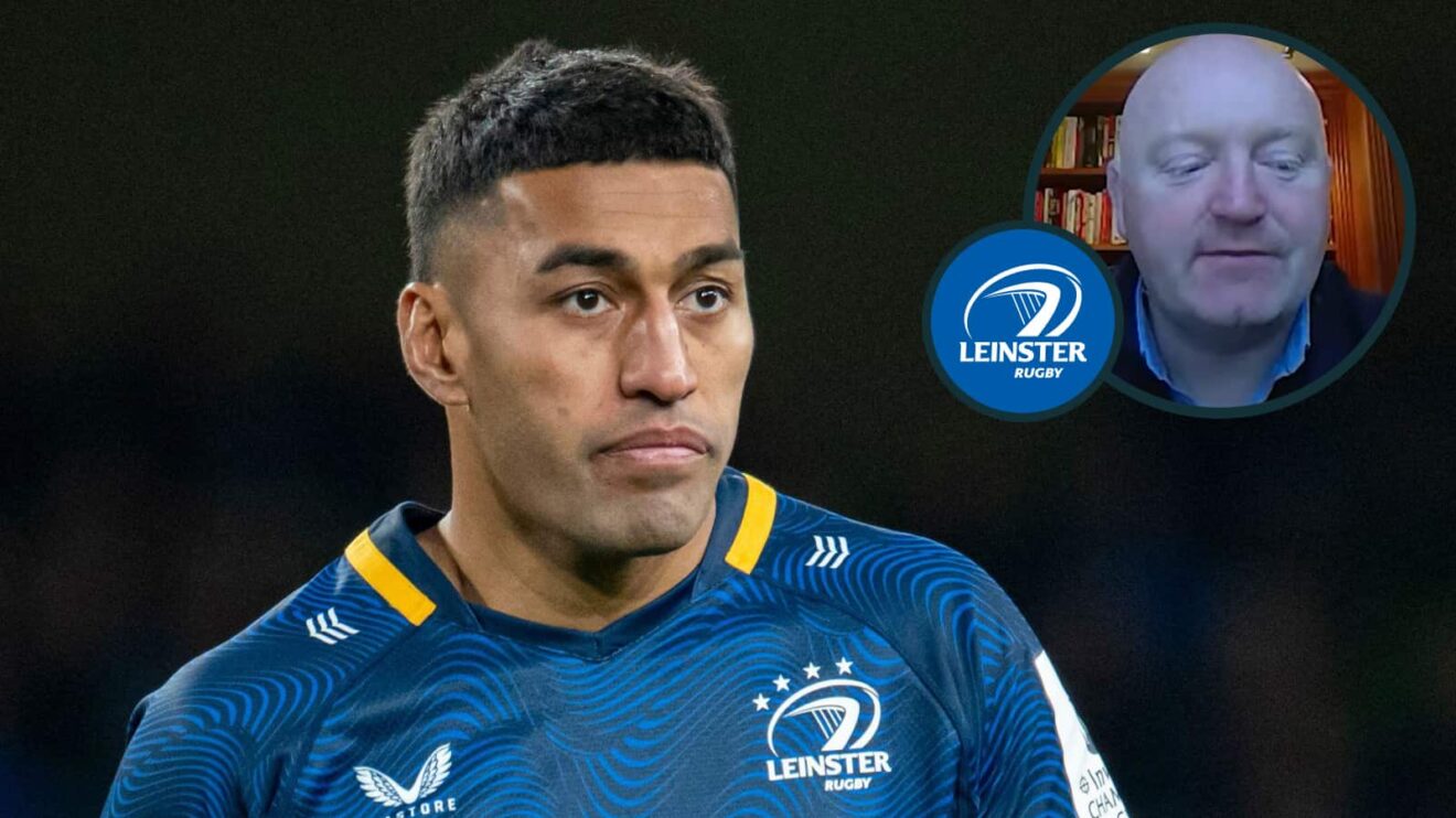 All Blacks and Leinster back Rieko Ioane, and former Ireland hooker Bernard Jackman (inset).