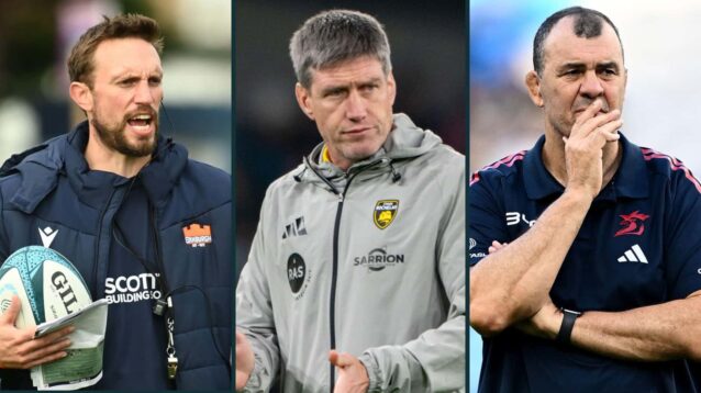 Mike Blair, Ronan O'Gara and Michael Cheika.