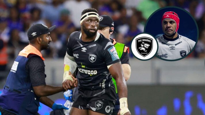 Sharks and Springboks stars Siya Kolisi and Edwill van der Merwe.