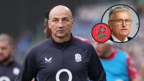 England head coach Steve Borthwick and RFU chief Bill Sweeney.