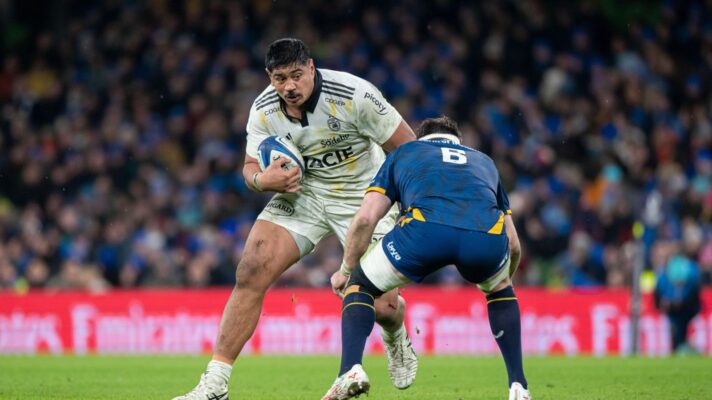 Will Skelton in action for La Rochelle v Leinster in the Investec Champions Cup