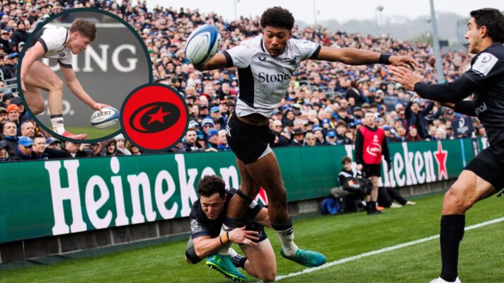 two layer image of Saracens' Noah Caluori and Charlie Bracken