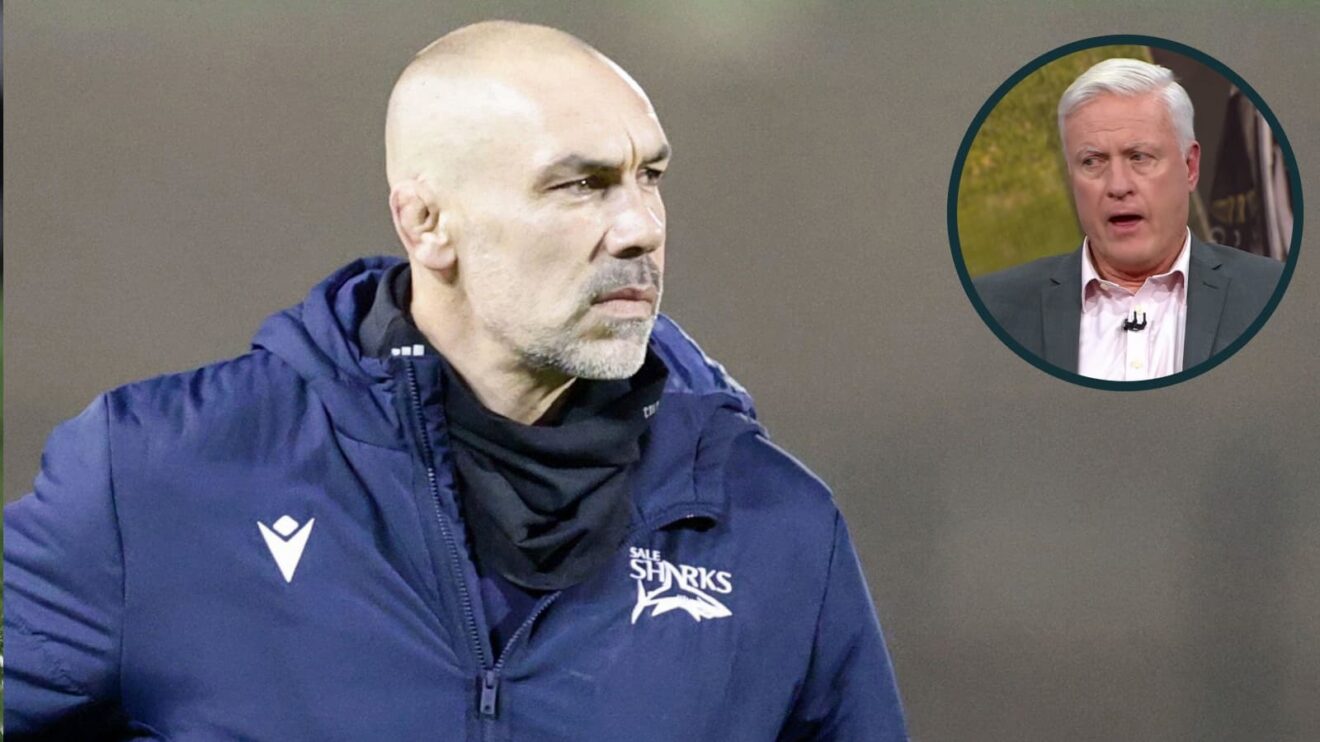 Sale Sharks boss Alex Sanderson and former Leinster head coach Matt Williams (inset).