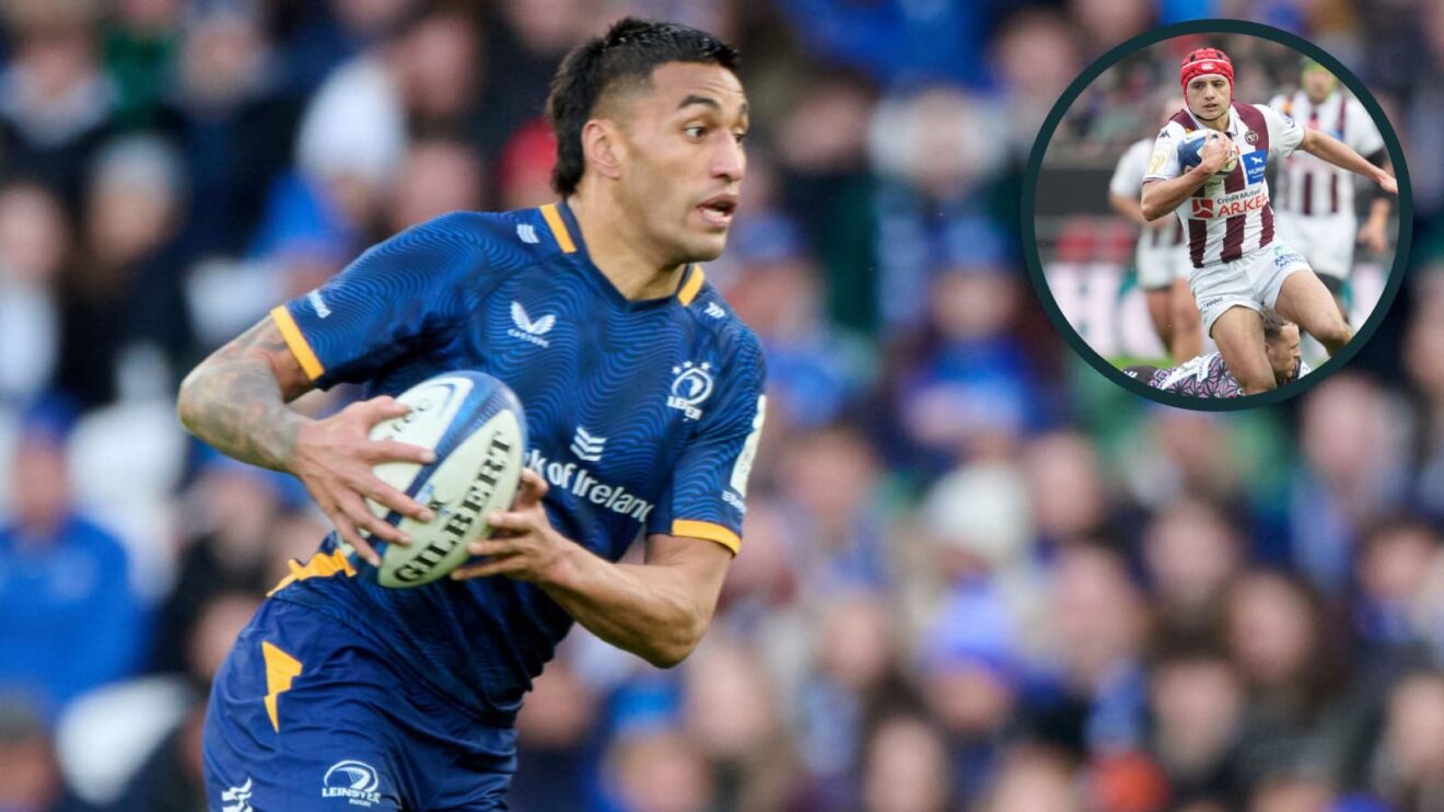 Rieko Ioane and Louis Bielle-Biarrey are on the left wing for Leinster and Bordeaux-Begles respectively.