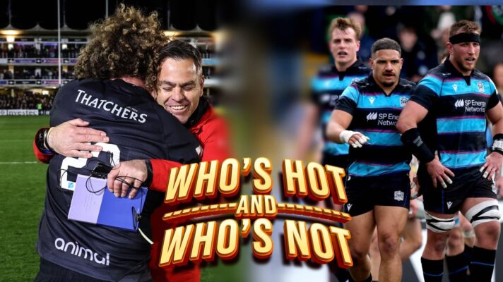 two layer image of Bath celebration and Glasgow dejection