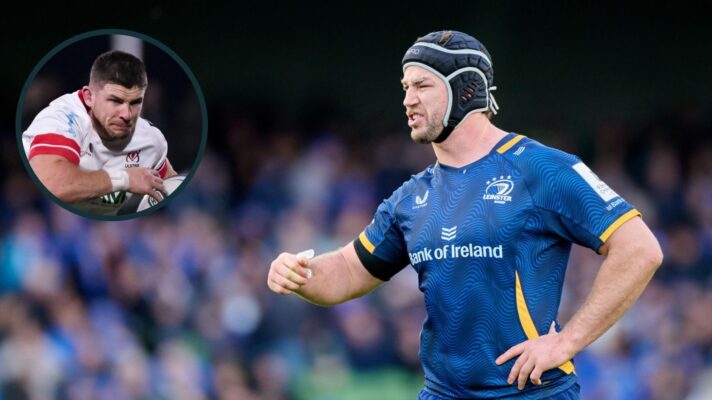 A two layered image of Caelan Doris (right) and Nick Timoney (left)