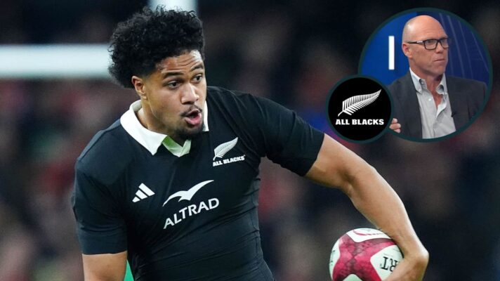 All Blacks star Leicester Fainga'anuku and legendary wing Jeff Wilson (inset).