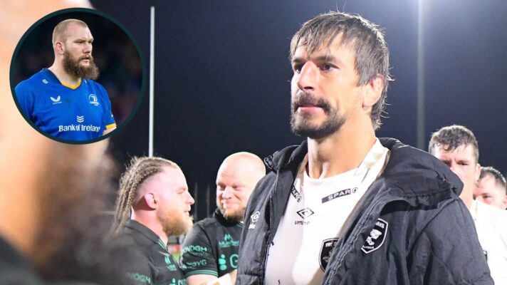 Sharks lock Eben Etzebeth and Leinster's RG Snyman.