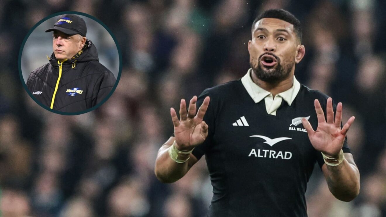 All Blacks star Ardie Savea and Hurricanes head coach Clark Laidlaw (inset).