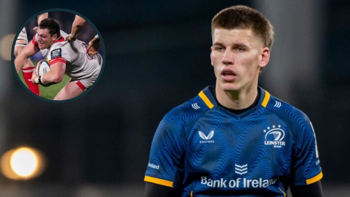 Leinster fly-half Sam Prendergast scored 14 points against Ulster.