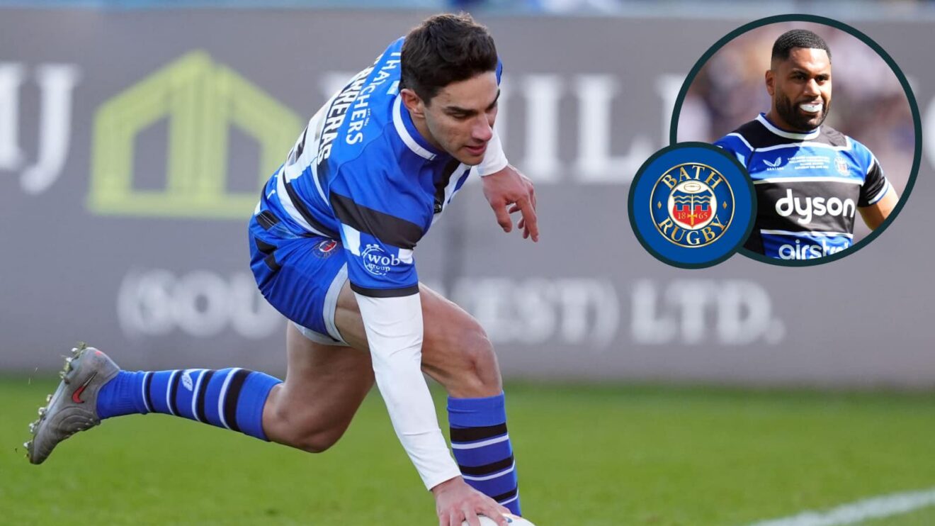 Santi Carreras and an inset of Joe Cokanasiga.