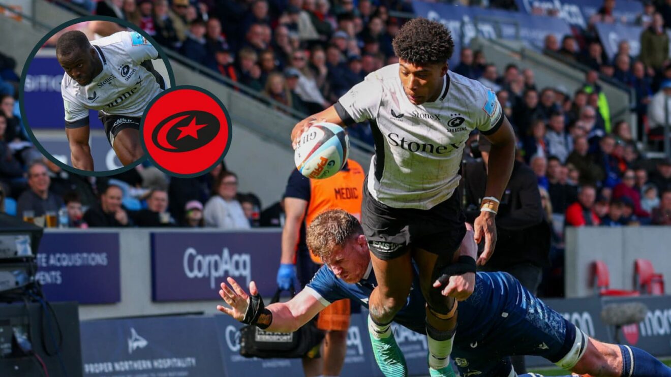Saracens wing Noah Caluori was the star of the show.