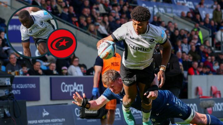 Saracens wing Noah Caluori was the star of the show.