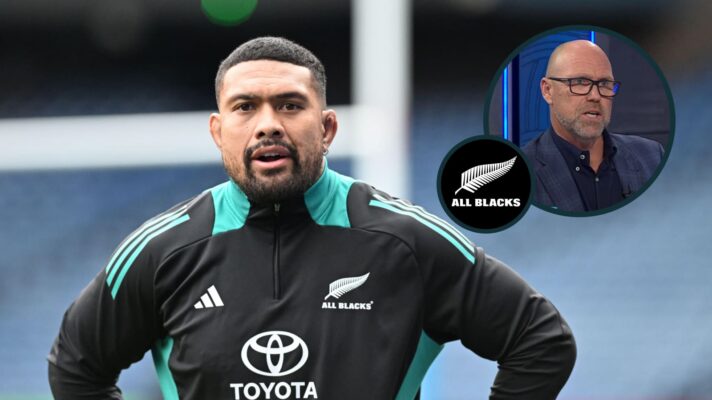 All Blacks back rower Ardie Savea and an inset of Jeff Wilson.