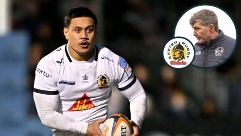 A two layered image of Len Ikitau and Rob Baxter