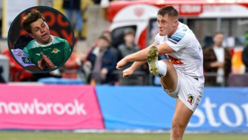 A two layered image of Will Haydon-Wood (right) and Geordie Gwynn (left)