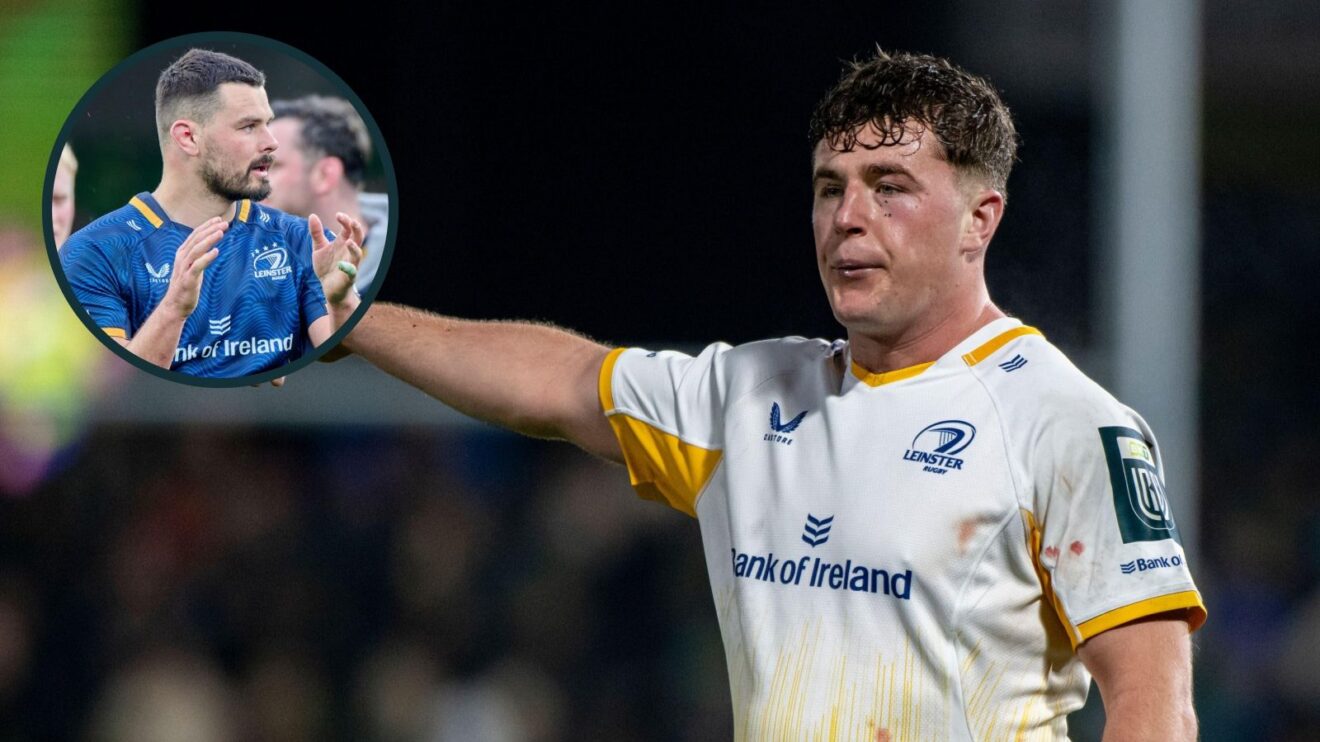 A two layered image of Gus McCarthy and Max Deegan