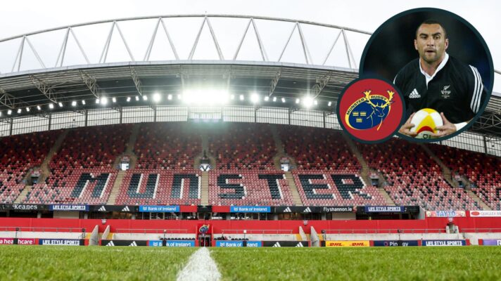 two layer image of munster's thomond park and roger randle