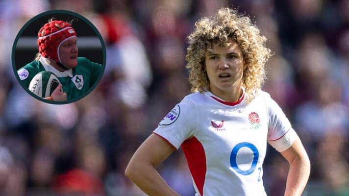 A two layered image of Ellie Kildunne (right) and Aoife Wafer (left) ahead of round three of the 2026 Women's Six Nations