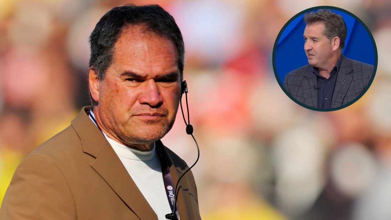 New All Blacks head coach Dave Rennie and former NZ Rugby chief executive Mark Robinson (inset).