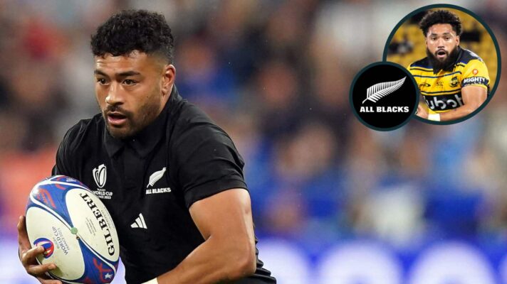Returning All Blacks fly-half Richie Mo'unga and Hurricanes' Fehi Fineanganofo, who has signed for Newcastle Red Bulls (inset).