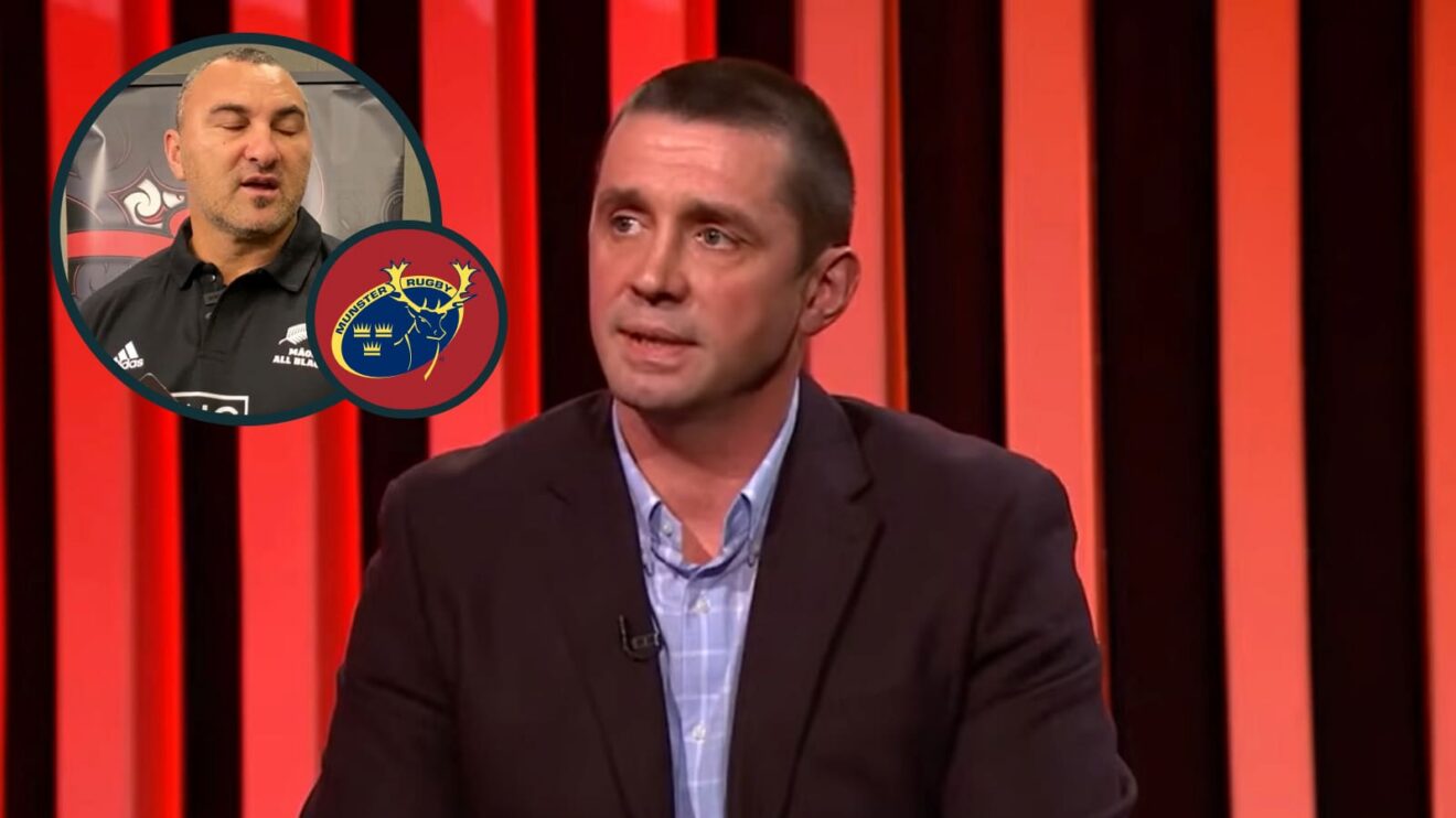 Munster legend Alan Quinlan and Chiefs coach Roger Randle.