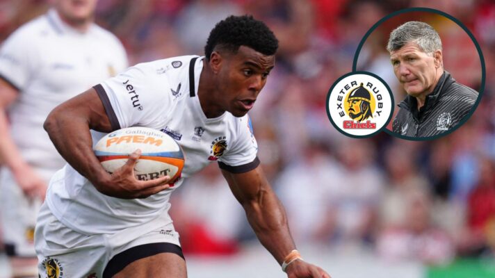 A two layered image of Immanuel Feyi-Waboso and Rob Baxter