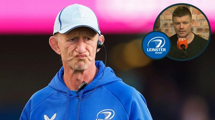 Leinster head coach Leo Cullen and legendary Ireland centre Brian O'Driscoll (inset).