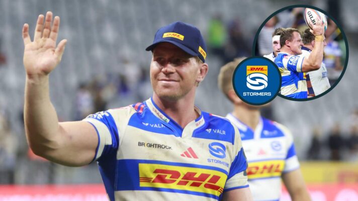 Stormers loose forward Evan Roos and an inset of Deon Fourie.