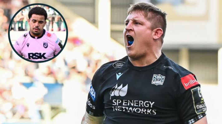Glasgow Warriors hooker Johnny Matthews scored twice against Cardiff.