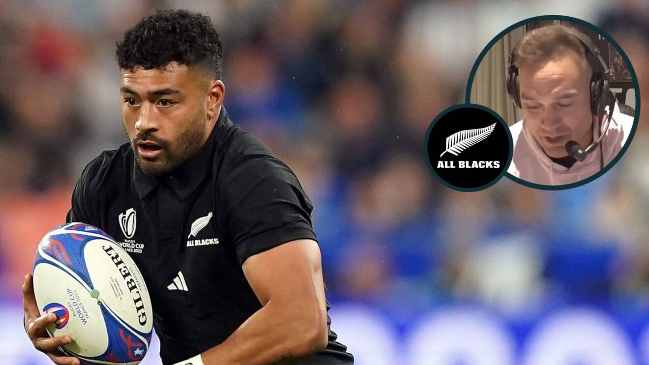 All Blacks fly-half Richie Mo'unga and former Test star Israel Dagg (inset).