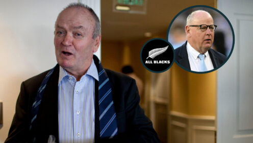 New All Blacks selector Sir Graham Henry and ex-Springboks coach Jake White (inset).