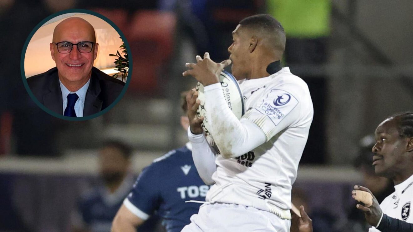 Sharks taking on Sale Sharks in the Champions Cup and owner of the South African side, Marco Masotti (inset).