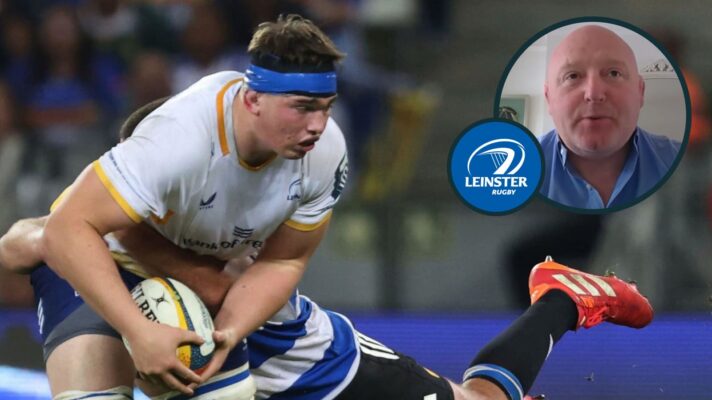 Leinster taking on the Stormers in Cape Town in 2025 and esteemed pundit Bernard Jackman (inset).