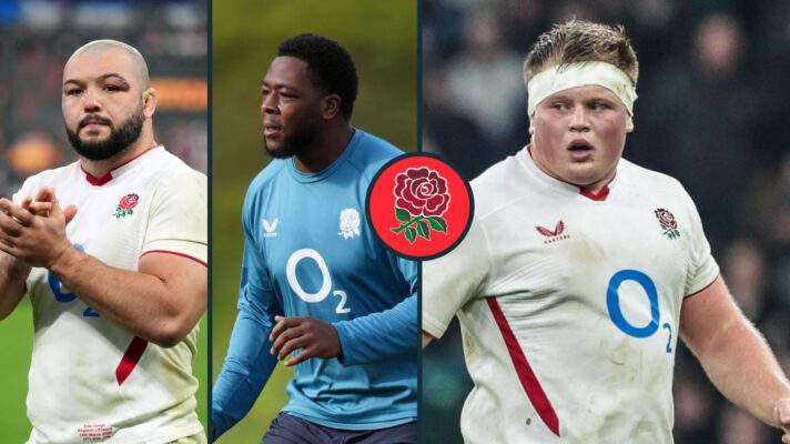 A three panel image of Fin Baxter, Emmanuel Iyogun and Ellis Genge