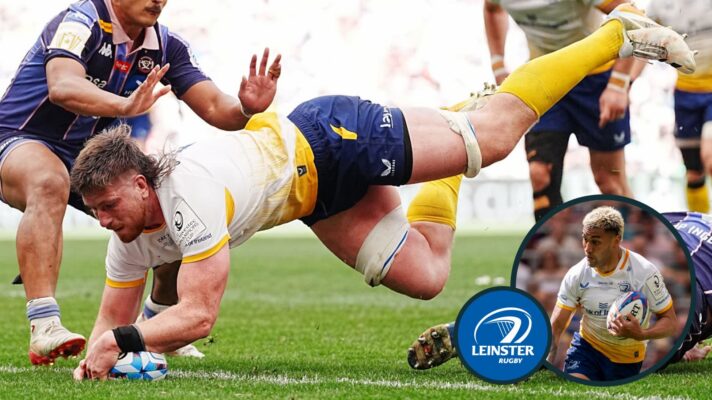 Joe McCarthy scored for Leinster against Bordeaux-Begles.