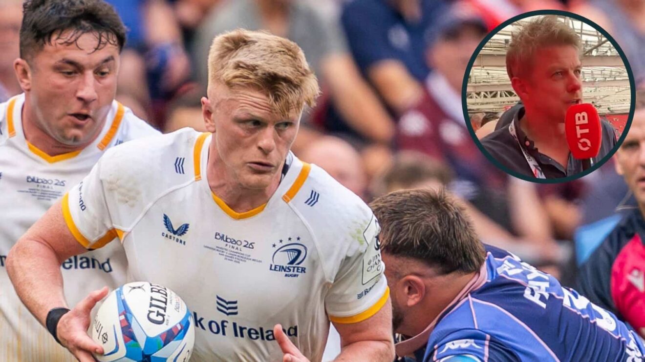 Leinster taking on Bordeaux-Begles in the Champions Cup and former fly-half Andy Dunne (inset).