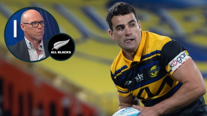 Hurricanes star Josh Moorby and All Blacks legend Jeff Wilson (inset).