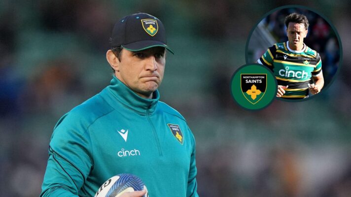 A two layered image of Phil Dowson and Alex Mitchell