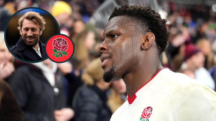 England captain Maro Itoje and an inset of Chris Robshaw.