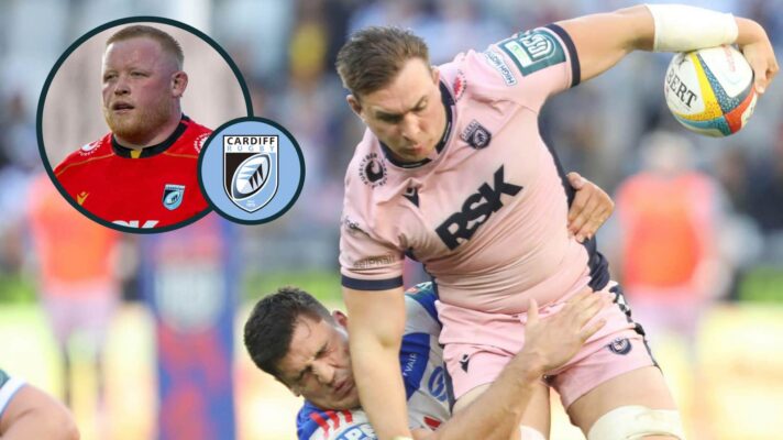 Taine Basham and Keiron Assiratti (inset) in action for Cardiff.
