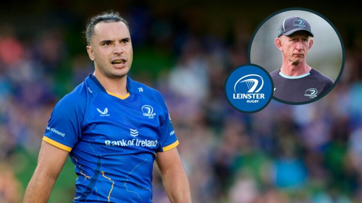 A two layered image of James Lowe and Leo Cullen