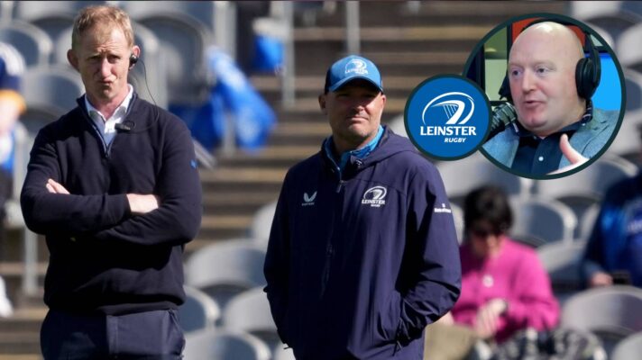 Leinster coaches Leo Cullen and Jacques Nienaber, and respected pundit Bernard Jackman (inset).
