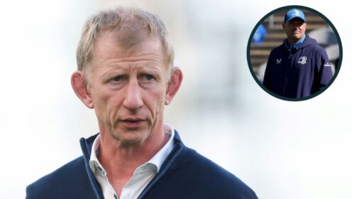 Leinster head honcho Leo Cullen and the Irish side's senior coach Jacques Nienaber (inset).