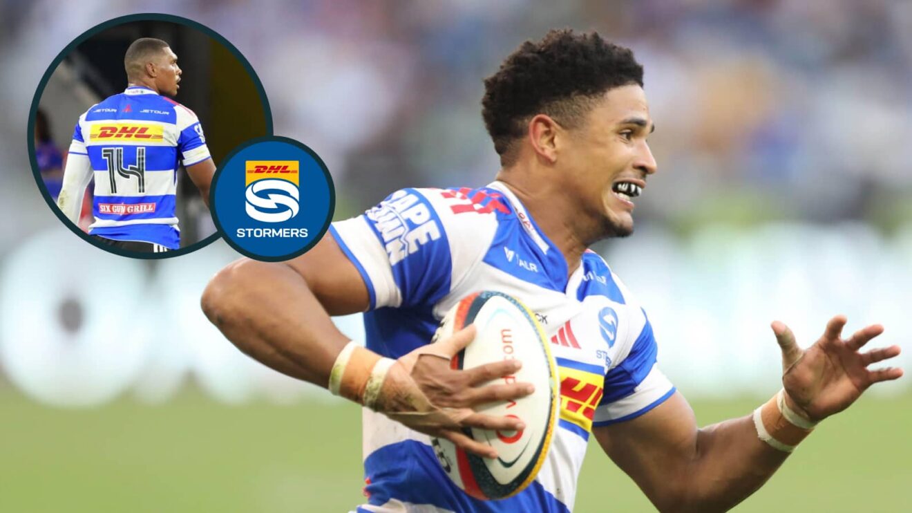 Stormers stars Sacha Feinberg-Mngomezulu and Damian Willemse.
