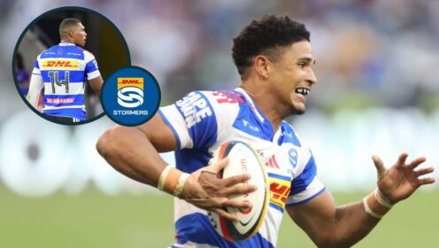 Stormers stars Sacha Feinberg-Mngomezulu and Damian Willemse.