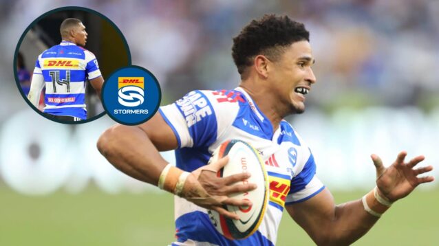 Stormers stars Sacha Feinberg-Mngomezulu and Damian Willemse.