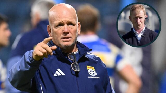 Stormers head coach John Dobson and Leinster boss Leo Cullen (inset).