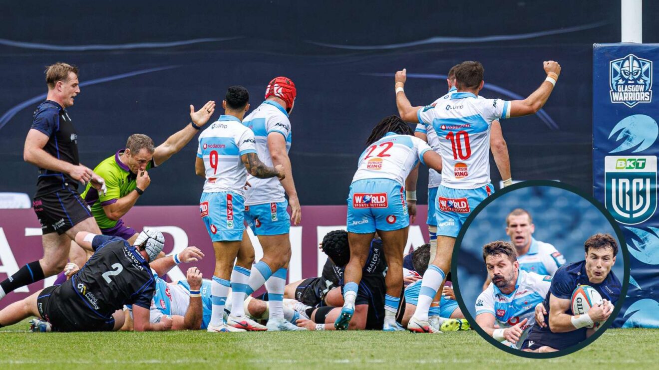 two layer image of Bulls versus Glasgow URC semi-final